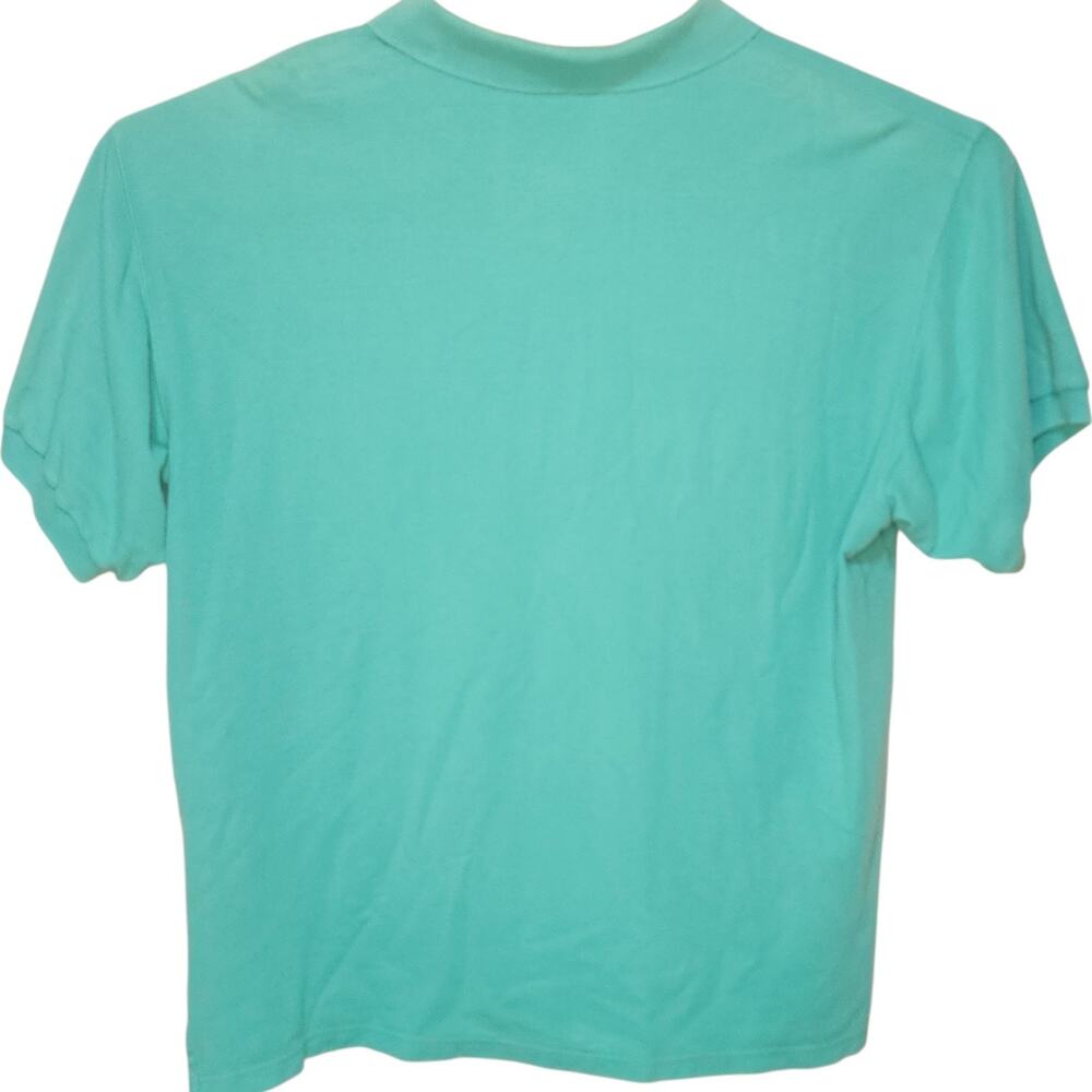 Vintage Wilson Men's Sports short sleeve Polo Aqua teal 90's Large L - Picture 3 of 6
